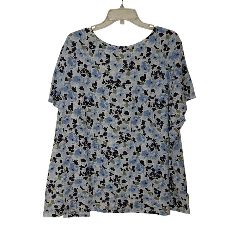 WHITE STAG Floral Blue Women's Top SIZE 4X